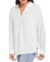 Nydj Becky Recycled Polyester Georgette Blouse In Optic White
