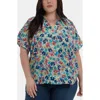 Nydj Puff Sleeve Popover Top In Cala Gracio