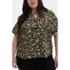 Nydj Becky Georgette Popover Top In Multi