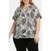 Nydj Becky Georgette Popover Top In Gerania