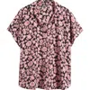 Nydj Becky Georgette Popover Top In Lilla Garden