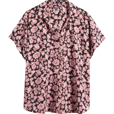 Nydj Becky Georgette Popover Top In Lilla Garden