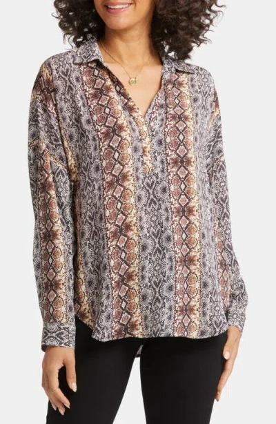 NYDJ NYDJ BECKY LONG SLEEVE GEORGETTE TOP