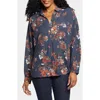 Nydj Becky Womens Plaid Polyester Blouse In Belleview