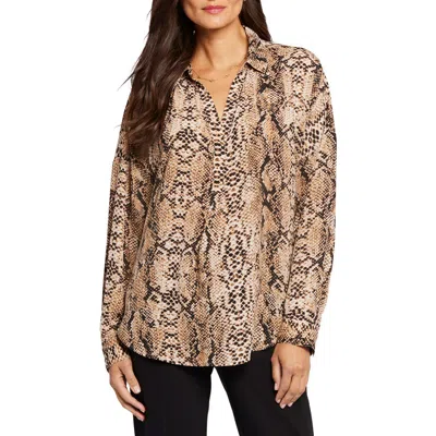 NYDJ NYDJ BECKY RECYCLED POLYESTER GEORGETTE BLOUSE