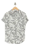 Nydj Becky Split Neck Woven Top In Multi