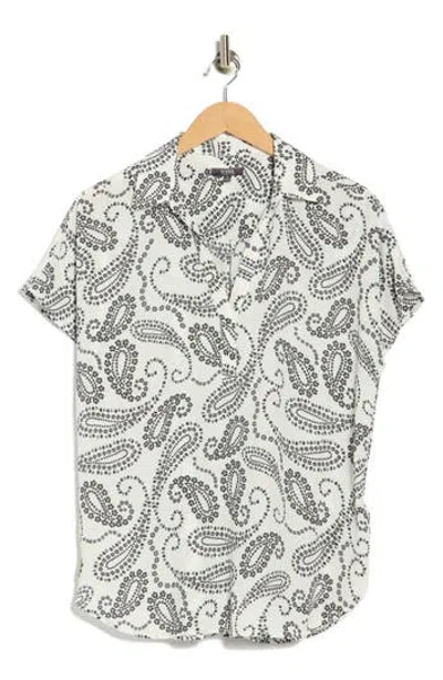 NYDJ NYDJ BECKY SPLIT NECK WOVEN TOP
