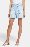 Nydj High Rise Paperbag Waist Shorts In Oceanfront In Oceanfront