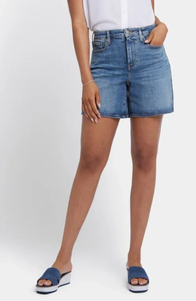 Nydj Berkyn High Waist Denim Shorts In Blue