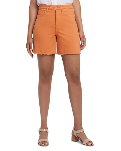 Nydj Berkyn Relaxed High Rise Jean Shorts In Optic White In Marmalade