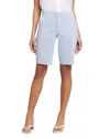 Nydj Bermuda Lt Blue Heather Short In Blue
