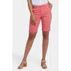 Nydj Bermuda Shorts In Spiced Coral