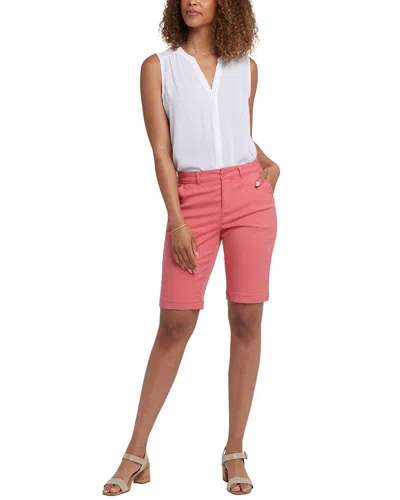 Nydj Bermuda Spiced Coral Short In Pink