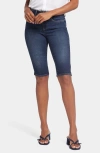Nydj Petites Womens Denim Slimming Denim Shorts In Lotus Gardens
