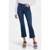 Nydj Billie Exposed Button High Waist Ankle Mini Bootcut Jeans In Ibiza Blues