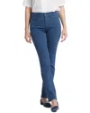 Nydj Billie Pinstripe High Waist Mini Bootcut Jeans In Multi