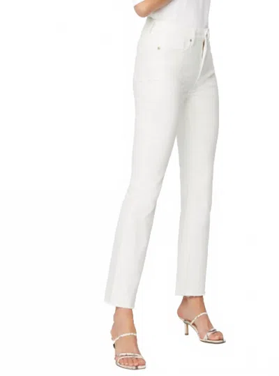 NYDJ BILLIE MINI BOOT ANKLE FRAY HEM JEANS IN OPTIC WHITE