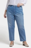 Nydj Plus Girlfriend Stunning Relaxed Jean In Blue Valley