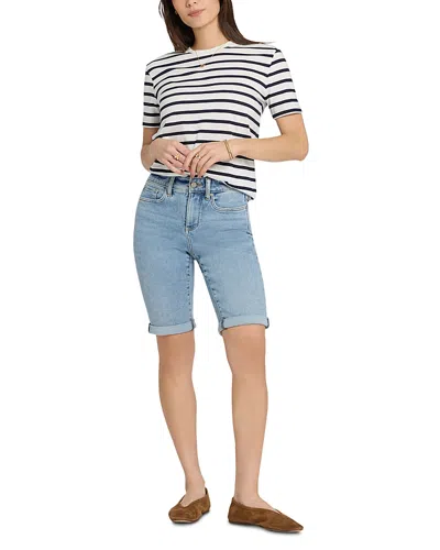 Nydj Briella Roll Cuff Denim Shorts In Blue