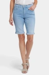 Nydj Briella Roll Cuff Denim Shorts In Canary Beach