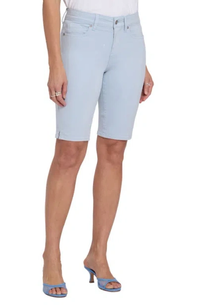 Nydj Briella Stripe Denim Bermuda Shorts In Blue
