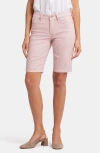 Nydj Briella Stripe Denim Bermuda Shorts In Pink Frost Stripe