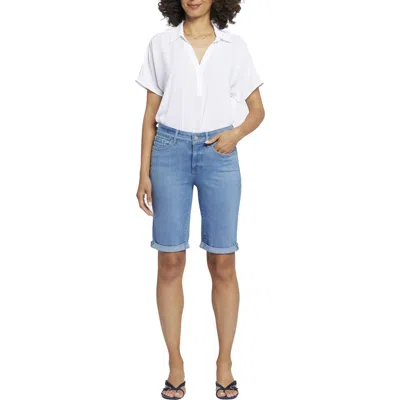 Nydj Briella Womens Cuffed Denim Denim Shorts In Multi