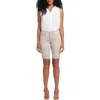 Nydj Briella Floral Print Bermuda Shorts In Beige