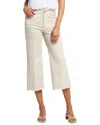 Nydj Brigitte Frayed High Waist Wide Leg Capri Jeans In Neutral