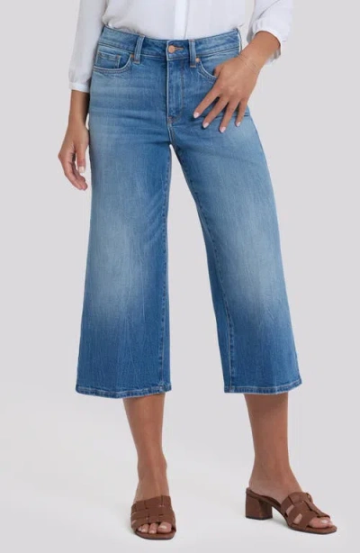 Nydj Brigitte High Waist Wide Leg Capri Jeans In Blue