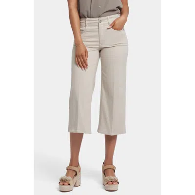 Nydj Brigitte High Waist Wide Leg Capri Jeans In Feather