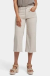 Nydj Brigitte High Waist Wide Leg Capri Jeans In Feather