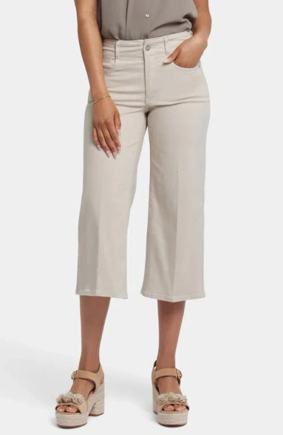 Nydj Brigitte High Waist Wide Leg Capri Jeans In Feather