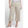 Nydj Brigitte High Waist Wide Leg Capri Jeans In Feather