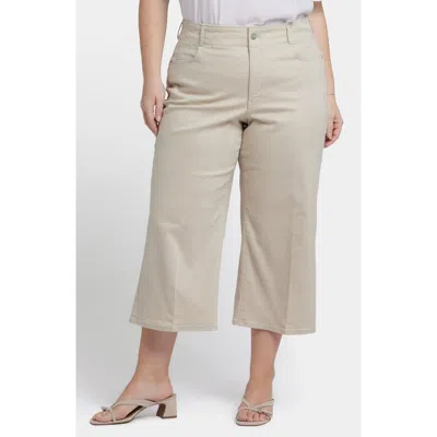 Nydj Brigitte High Waist Wide Leg Capri Jeans In Feather