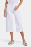 Nydj Brigitte High Waist Wide Leg Capri Jeans In Optic White