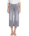 Nydj Brigitte Frayed High Waist Wide Leg Capri Jeans In Multi