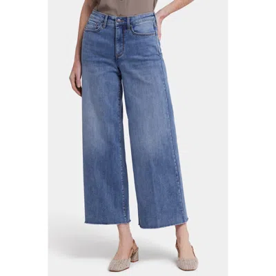 NYDJ NYDJ BRODI COOL EMBRACE® FRAYED HIGH WAIST ANKLE WIDE LEG JEANS