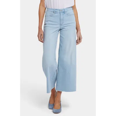 Nydj Brodi Cool Embrace® Frayed High Waist Ankle Wide Leg Jeans In Clear Waters