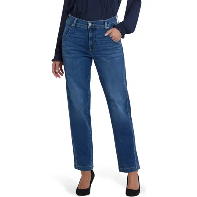 Nydj Brooke High Waist Loose Straight Leg Jeans In Blue