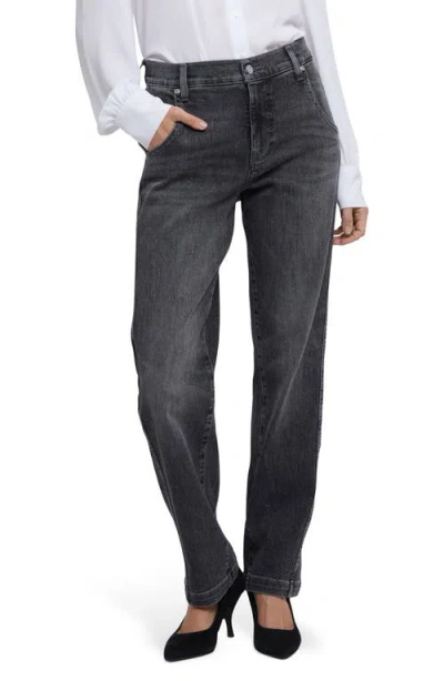 Nydj Brooke Super High Rise Loose Straight Jeans In Vintage Noir In Blue