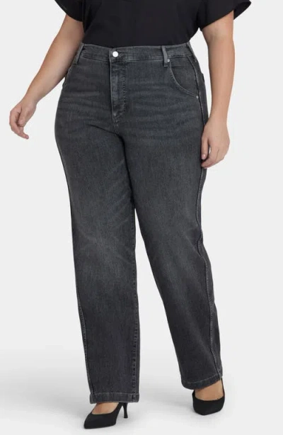 Nydj Brooke High Waist Loose Straight Leg Jeans In Gray