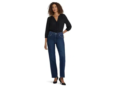 Nydj Brooke Loose Straight Rhinestone Jeans In Louvre Sapphire In Blue