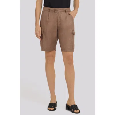Nydj Cargo Bermuda Shorts In Brown