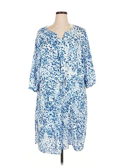 Pre-owned Nydj Casual Dress In Blue