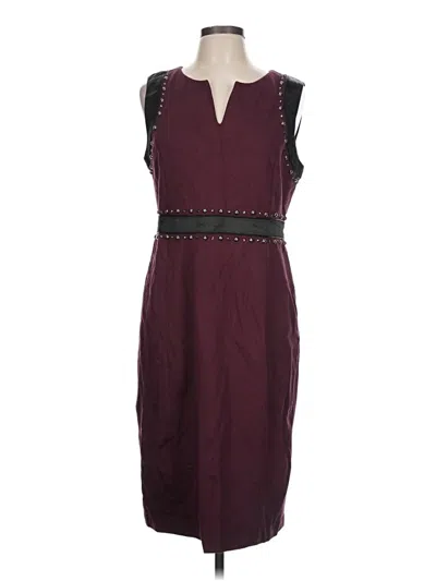 Pre-owned Nydj Casual Dress In Burgundy