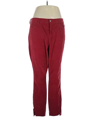 Pre-owned Nydj Casual Pants In Burgundy
