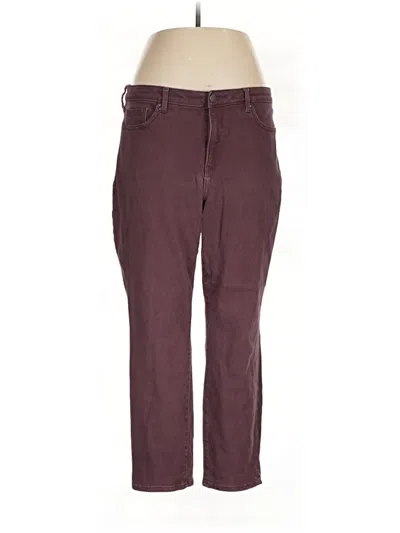 Pre-owned Nydj Casual Pants In Burgundy