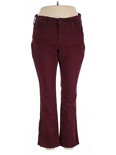 Pre-owned Nydj Casual Pants In Burgundy