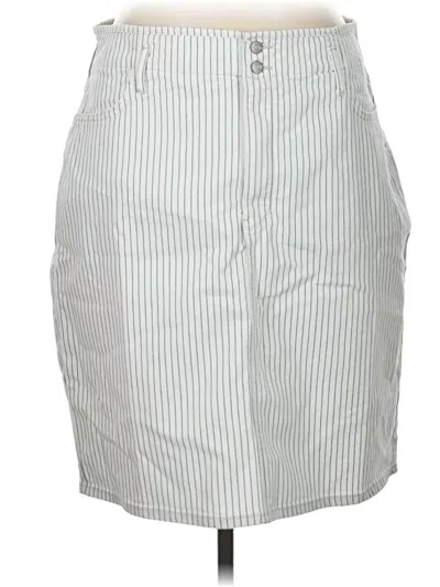 Pre-owned Nydj Casual Skirt In Silver